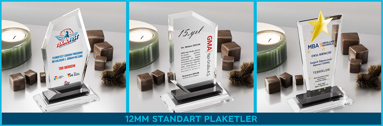12MM Standart Plaketler